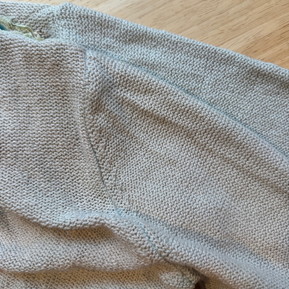 Free People Sea Shell Boho Beaded Knit Cardigan Medium - Picture 10 of 12